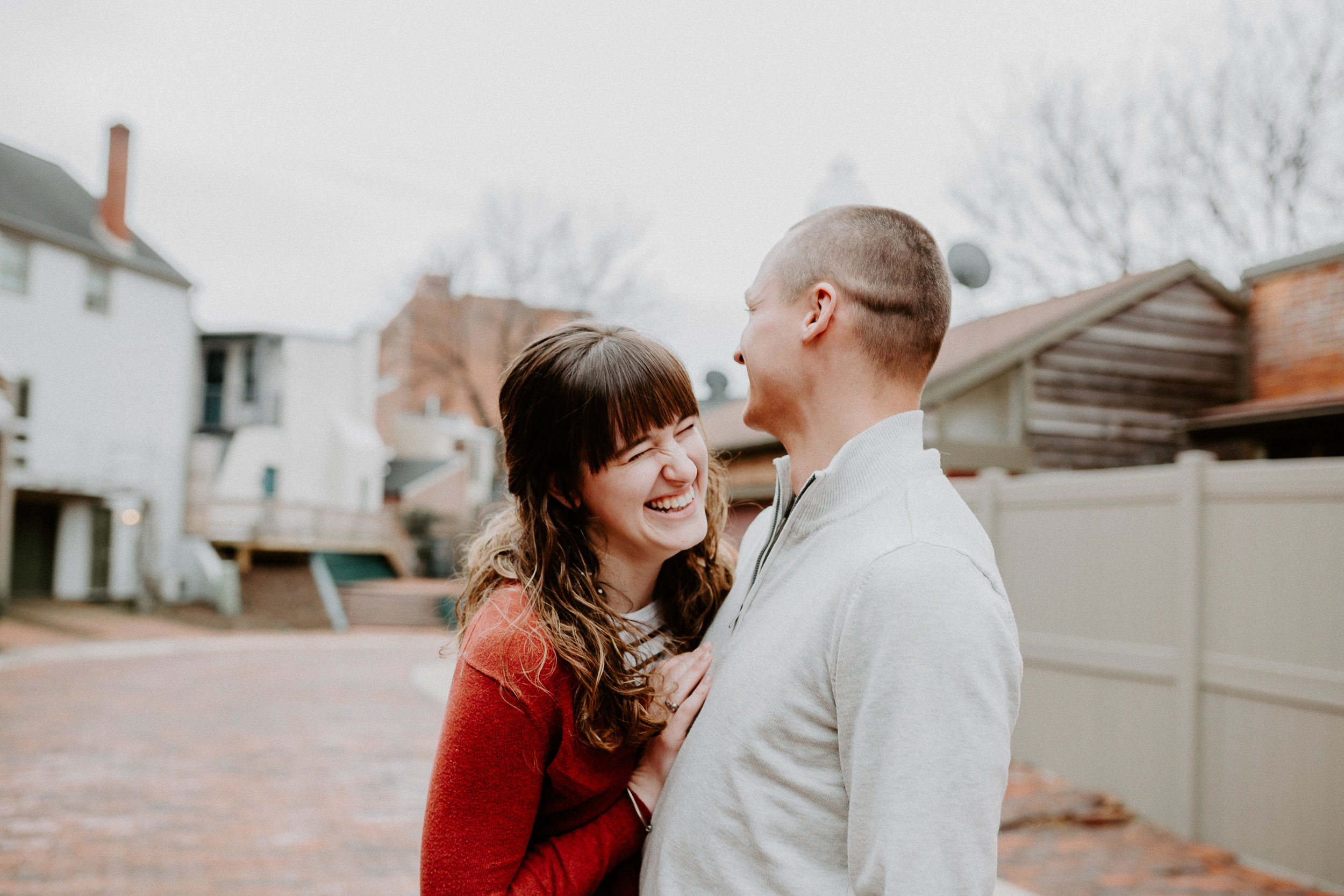 Wintery Couples Session in Downtown Lancaster City, Pennsylvania