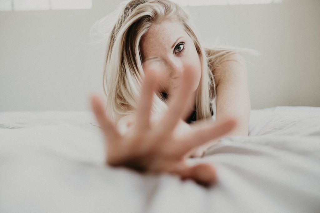 Soft details captured during female boudoir shoot in Downtown York, PA