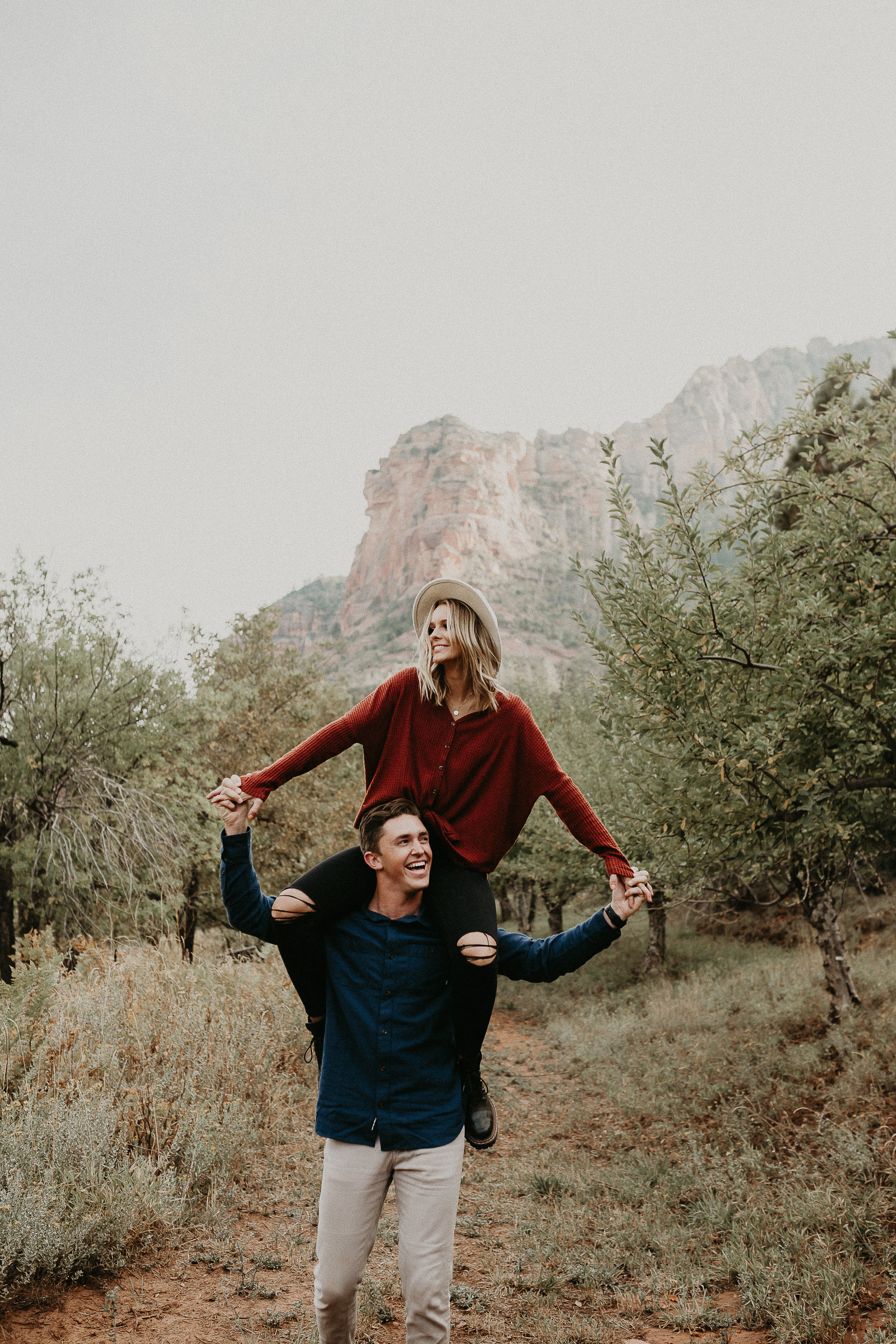 Couples elopement at Rock Slide State Park in Sedona, Arizona as a place to elope in Arizona