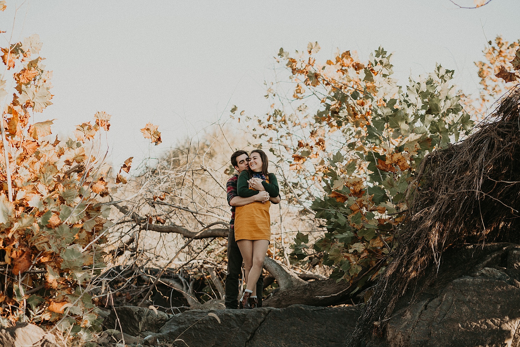 Falltime adventurous engagement session