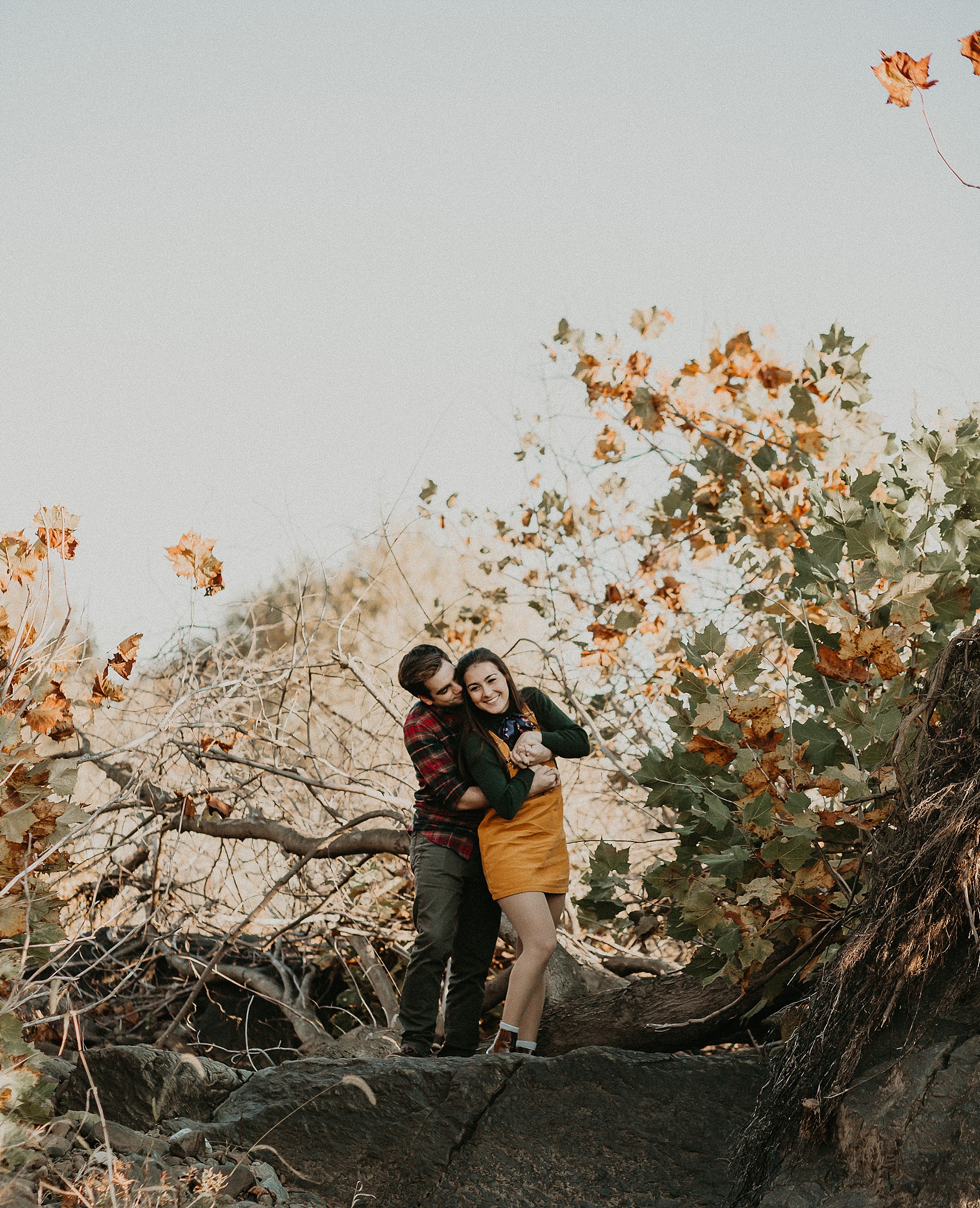 Falltime adventurous engagement session