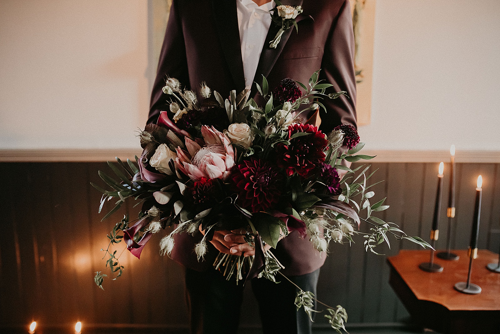 Dramatic oversized boho bridal bouquet